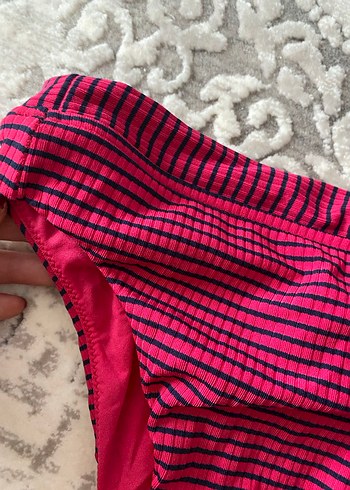 Pembe Çizgili Kadın Bikini Altı - Görsel 3