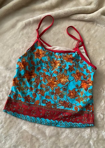 Renkli Bohem Çiçek Desenli Mini tankini - Görsel 3