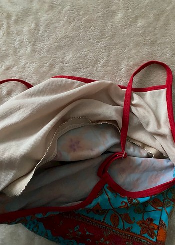 Renkli Bohem Çiçek Desenli Mini tankini - Görsel 4