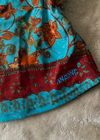 Renkli Bohem Çiçek Desenli Mini tankini - Görsel 2