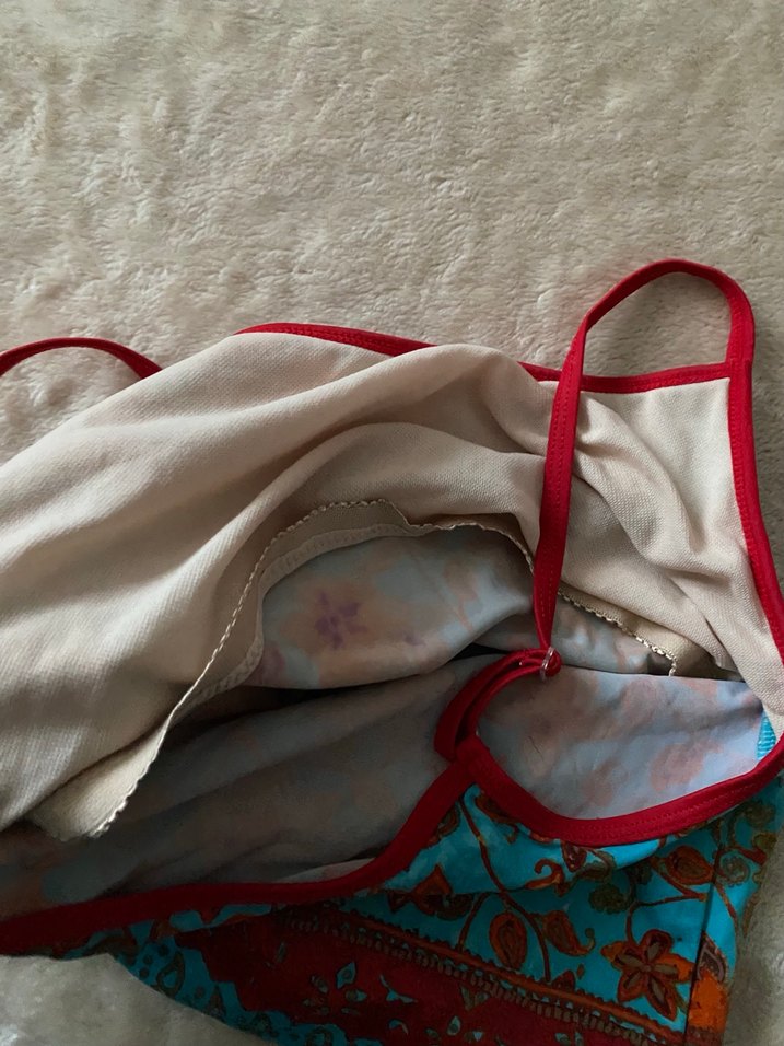 Renkli Bohem Çiçek Desenli Mini tankini - Görsel 4