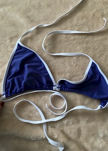 Kadın Mavi İpli Bikini Üstü - Görsel 3