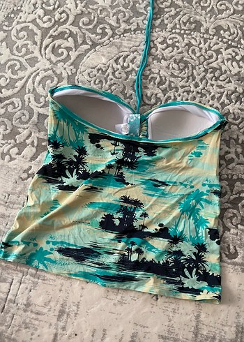 Bohem Mini Kadın Turkuaz Desenli Mayo - Görsel 3