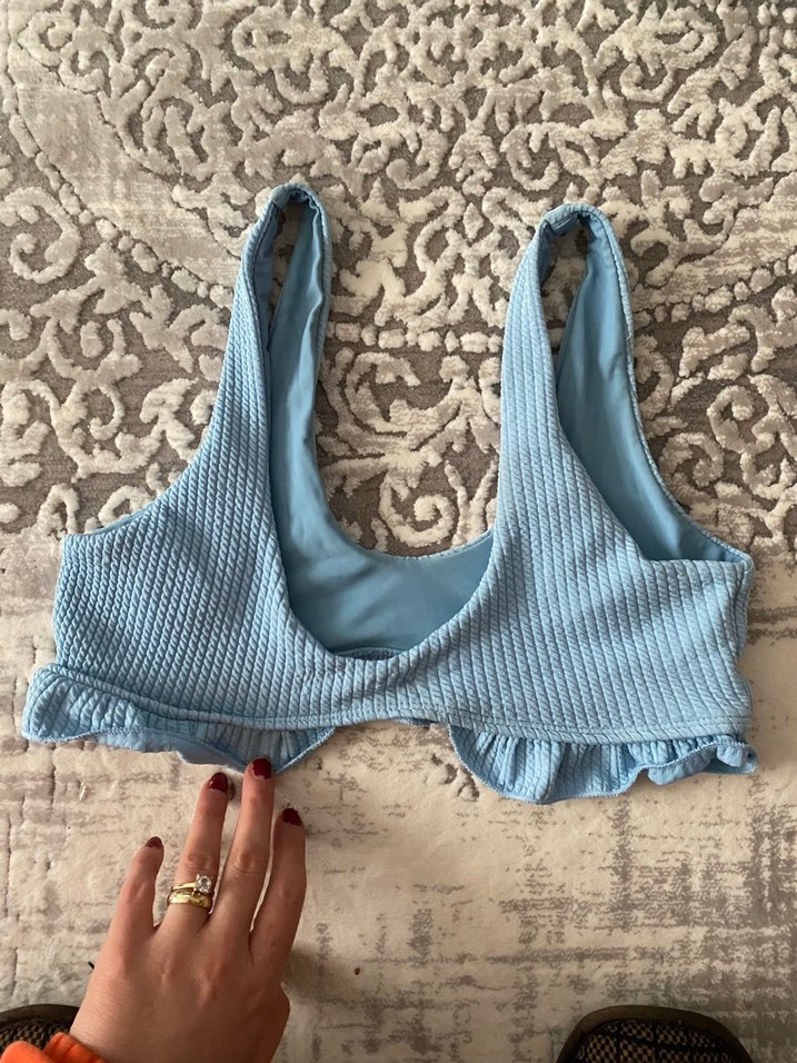 Mavi Bohem Tarzı Rahat bikini üst. - Görsel 2