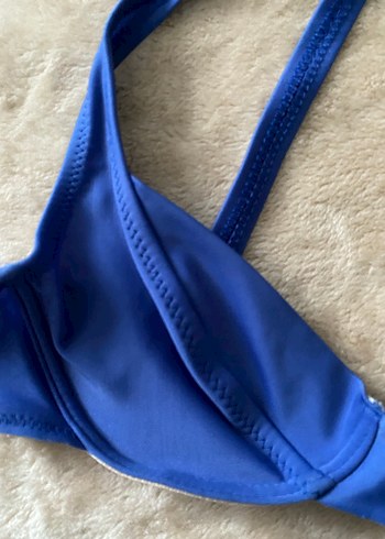 Parlak Mavi İnce Askılı Kadın Bikini Üstü - Görsel 2