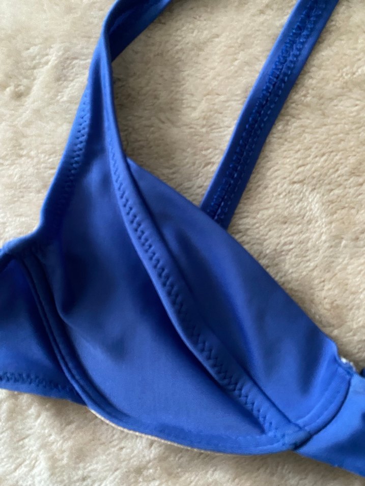 Parlak Mavi İnce Askılı Kadın Bikini Üstü - Görsel 2