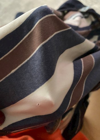 Uzun, Askılı, Kahverengi Çizgili Kadın Mayo - Görsel 5