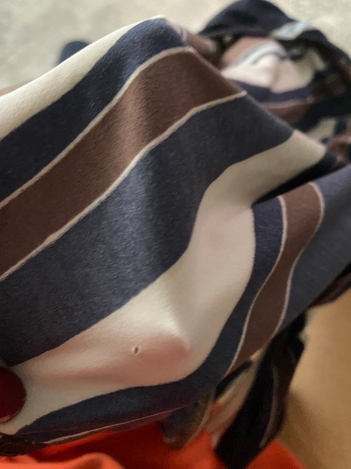 Uzun, Askılı, Kahverengi Çizgili Kadın Mayo - Görsel 5