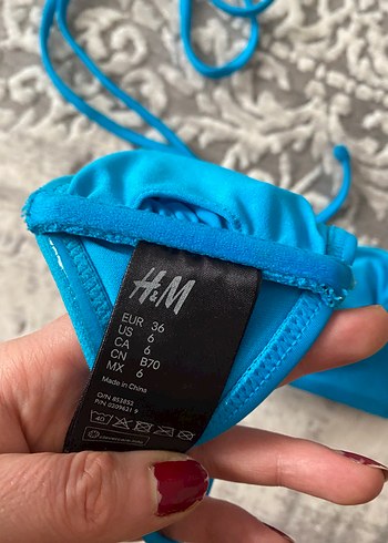 Bohem Tarzı Mavi İpli Bikini Üstü - Görsel 3