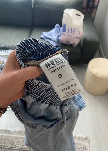 Gri Batik Desenli Kadın Bol Paça Denim Pantolon - Görsel 3