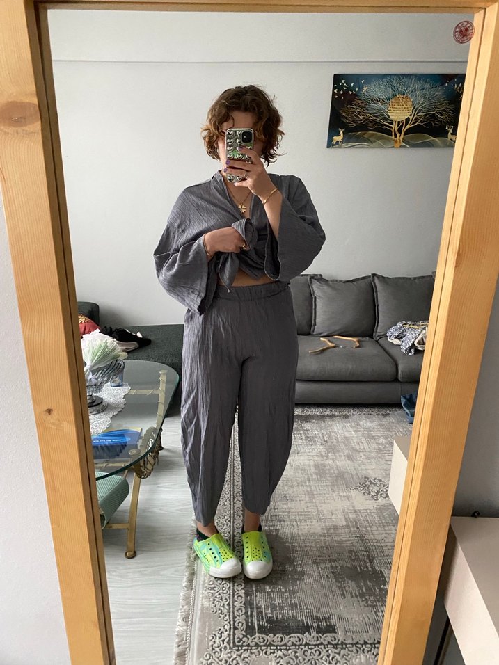 Gri şık Takımı - Görsel 3