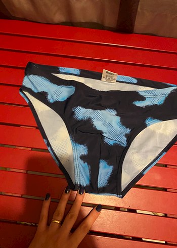 Erkek slip Mavi Bağlama Desenli Mini Bikini Altı - Görsel 3