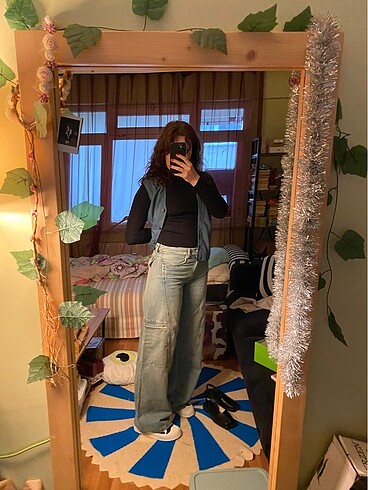 m Beden mavi Renk Zara y2k Jean