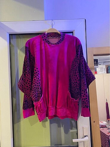 Y2k Vintage kadife sweatshirt