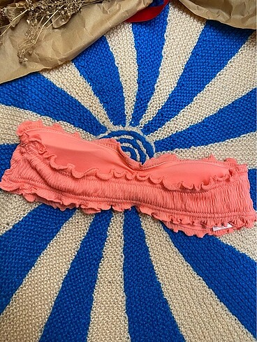 xs Beden H&M straplez bikini üst
