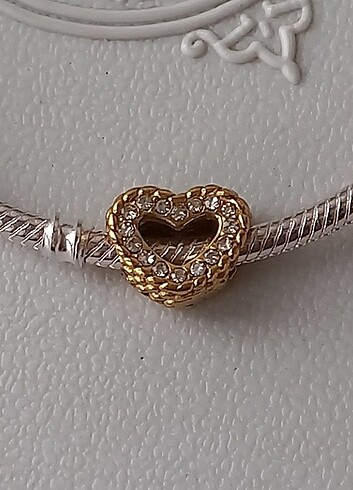 Beden Gold Taşlı Kalp Charm