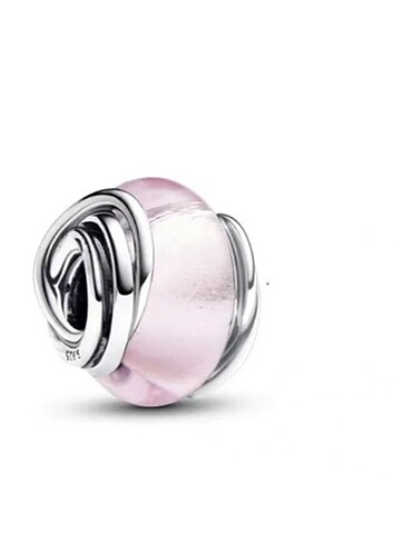 Yeni Seri Sarmal Pembe Murano Charm 
