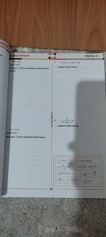  Beden acil matematik integral fasikül