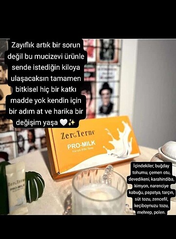 Bitkisel kilo aldırıcı süt