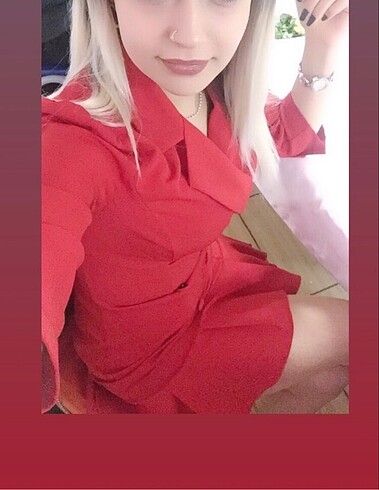 Kırmızı Kısa Elbise