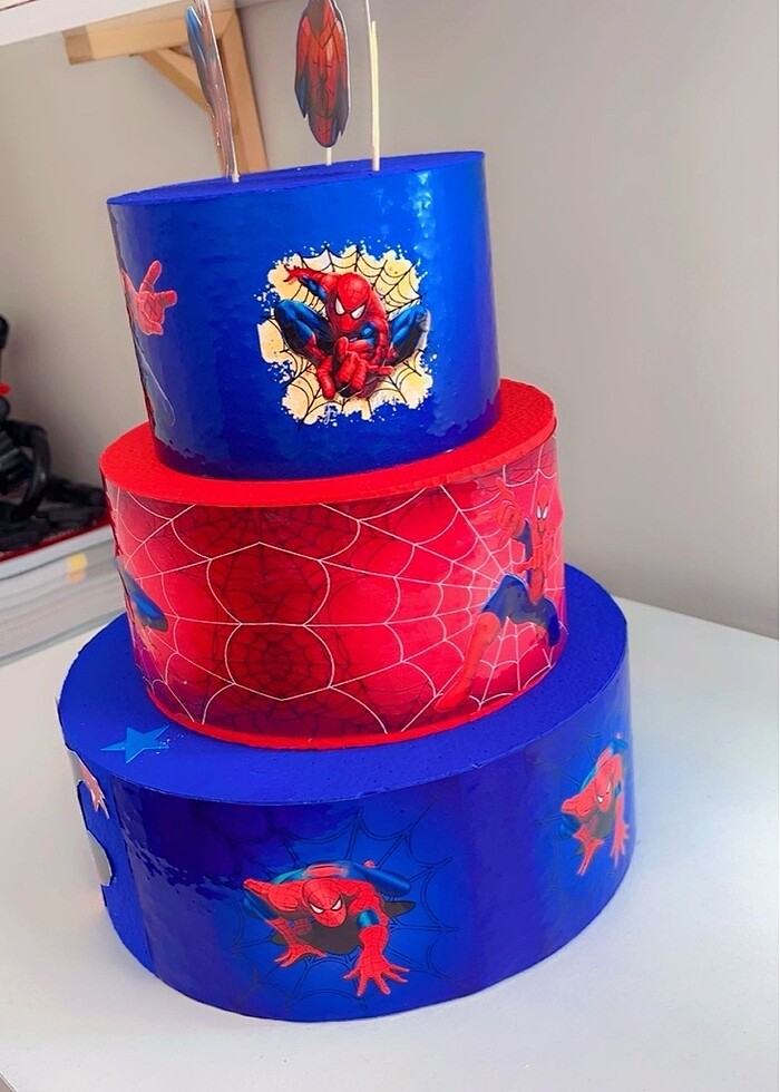 Spiderman yapay pasta - Görsel 3