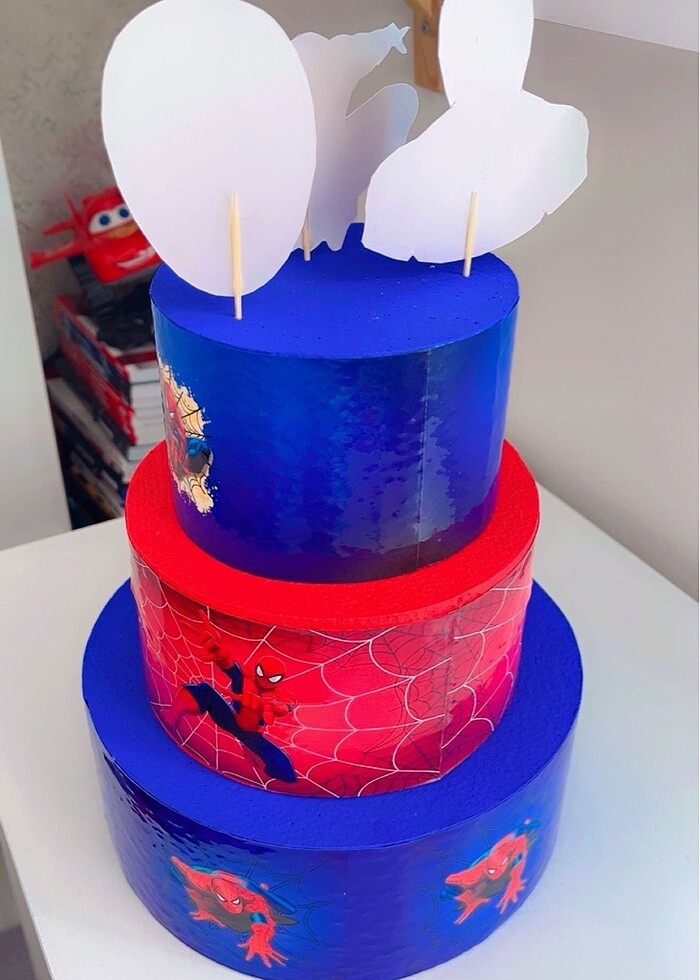 Spiderman yapay pasta - Görsel 4