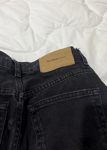 Pull and Bear Düğmeli antrasit Denim Kadın Jean