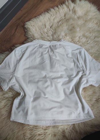 Beyaz Kokteyl Baskılı Kadın Tişört - Görsel 2