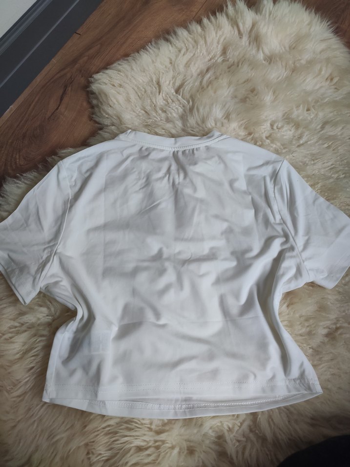 Beyaz Kokteyl Baskılı Kadın Tişört - Görsel 2