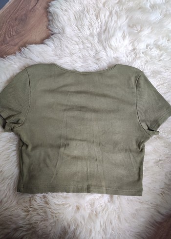 Coquette Yeşil Dantel Detaylı Kısa Kollu Kadın Bluz - Görsel 2