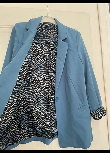 m Beden Mavi Blazer Ceket