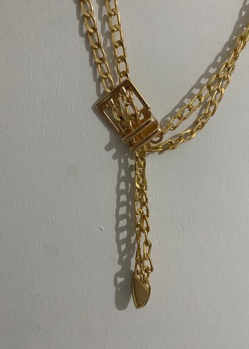 Altın Renk Zincir Detaylı Kemer - Görsel 3