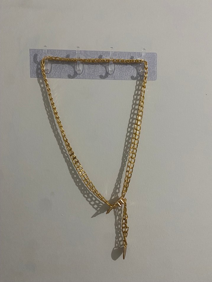 Altın Renk Zincir Detaylı Kemer - Görsel 2