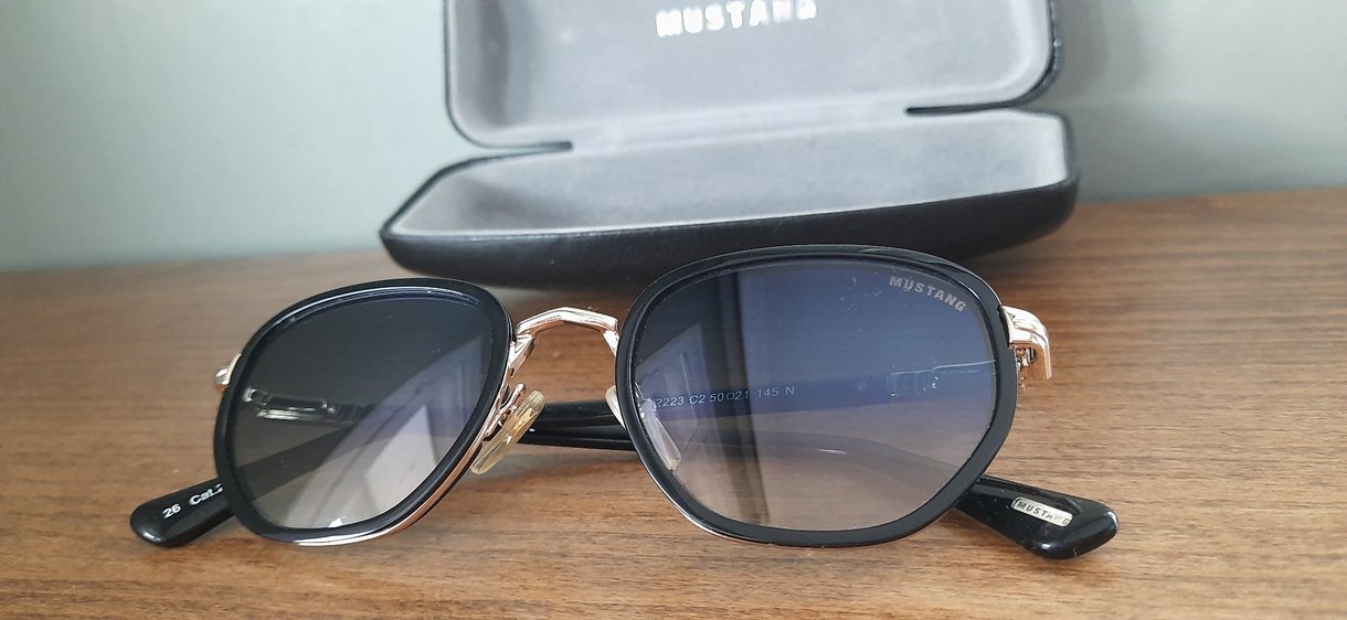 Kadın Parlak Siyah Mustang Gözlük - Görsel 3