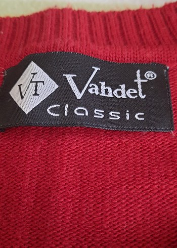 Kırmızı Örgü Kadın Kazak - Görsel 3