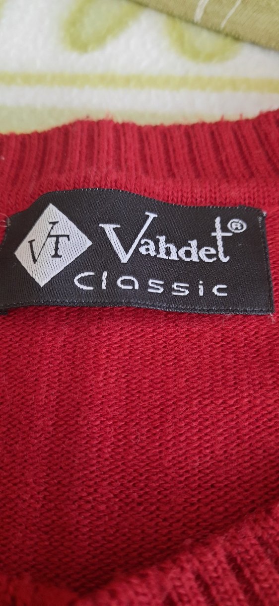 Kırmızı Örgü Kadın Kazak - Görsel 3