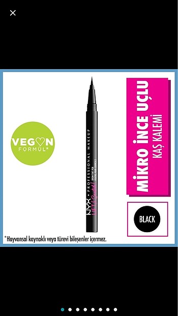 Nyx mikro ince uç kaş kalemi