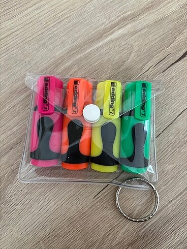  Anahtarlıklı Edding mini 4 highlighter kalem