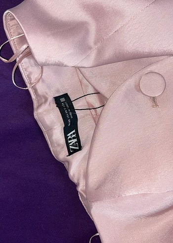 zara saten pembe ceket tarz büstiyer - Görsel 8