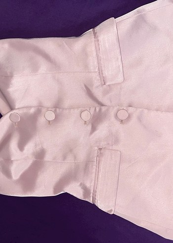 zara saten pembe ceket tarz büstiyer - Görsel 9