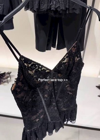 zara viral dantel peplum korse büstiyer - Görsel 4