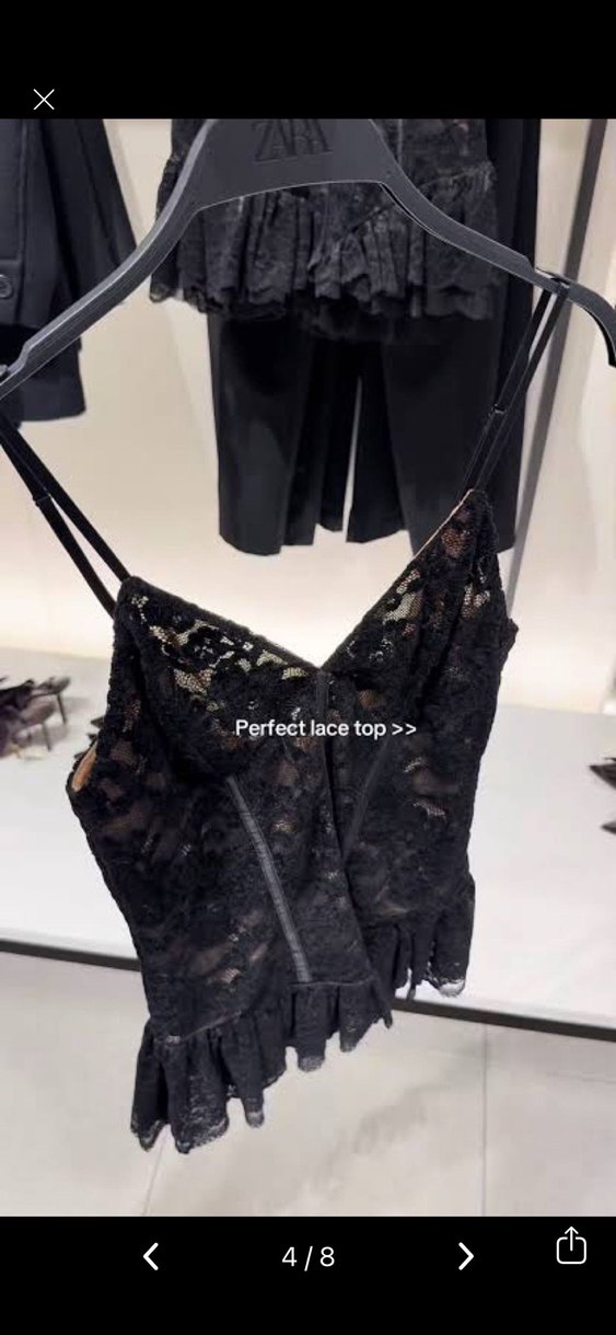 zara viral dantel peplum korse büstiyer - Görsel 4