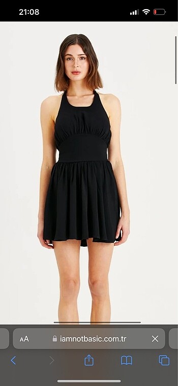 s Beden IAMNOTBASIC HALTER YAKA LYDIA MINI ELBISE