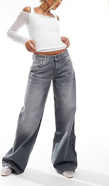 zara açık gri baggy jean
