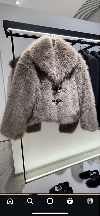 Zara zara viral kemer detay kürk kaban