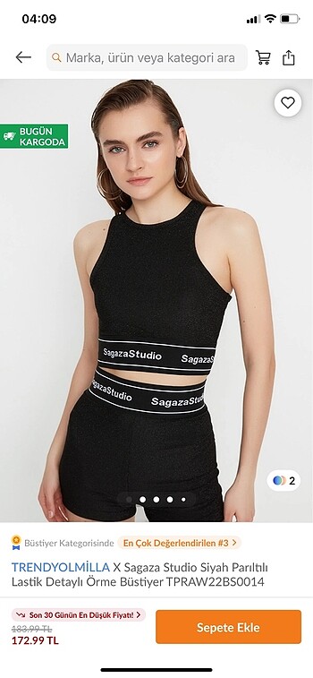 Trendyol & Milla Sagaza Studio siyah lastik detaylı büstiyer