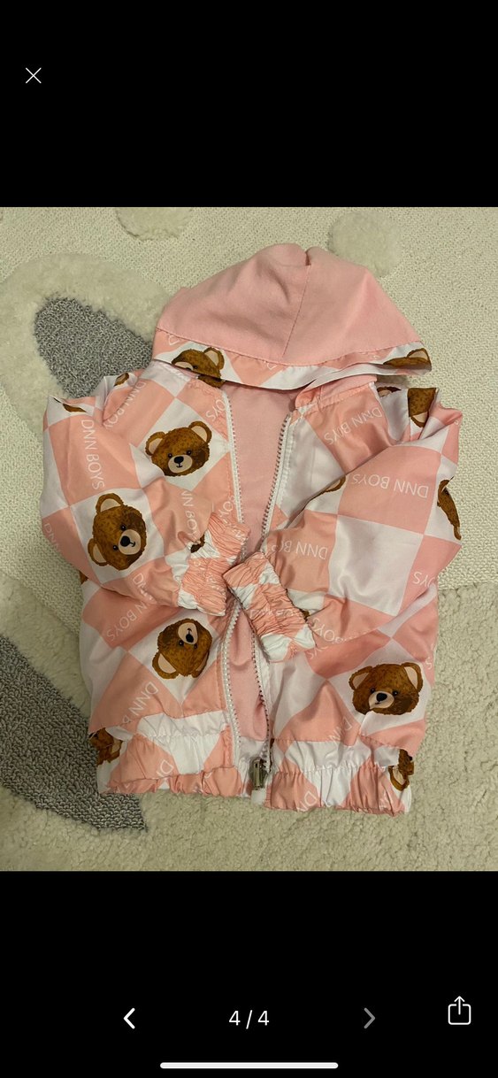 Pembe Ayıcık Desenli Bebek Kız Takımı - Görsel 4