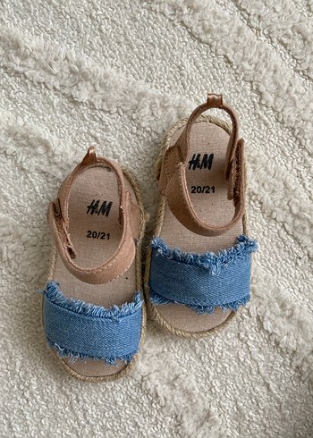 Kızlar için Mavi Denim Bohem Sandalet