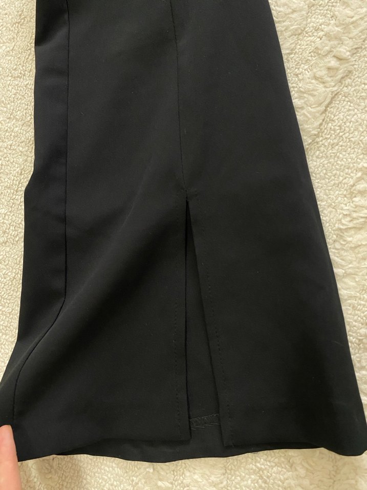 Kadın Siyah Midi Kumaş Pantolon - Görsel 3