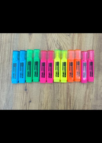 Renkli Fosforlu Kalem Seti